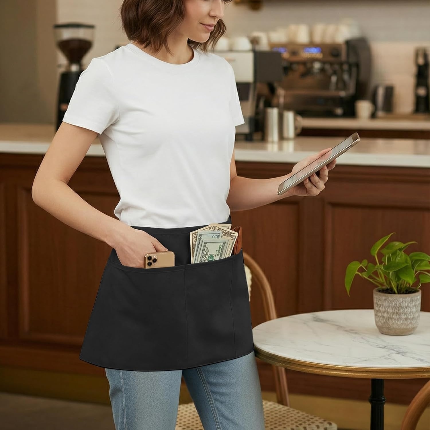 Server Aprons with 3Pockets (1 - Commercial Kitchen And Bar 评论和价格