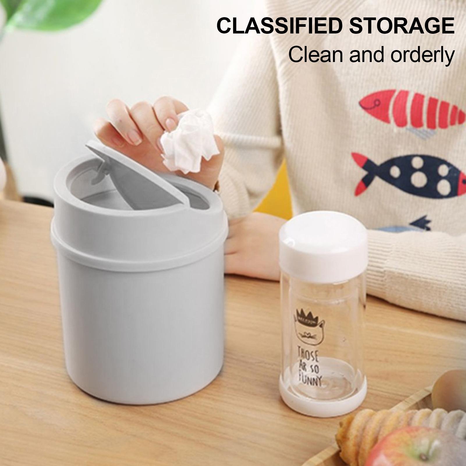1Pc Desktop Mini Trash Can Wit - Commercial Kitchen Bin 评论和价格